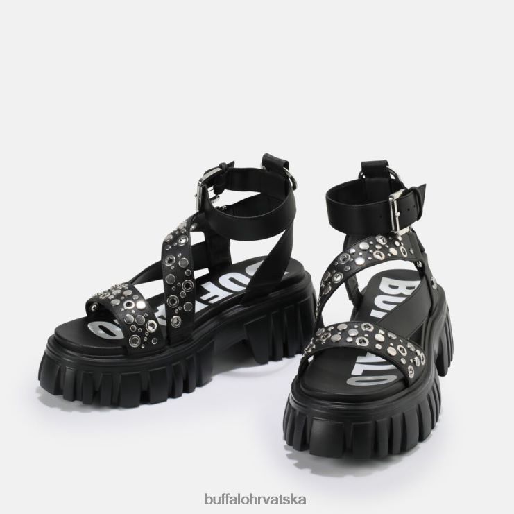 crno Buffalo veganska sandala s platformom lion riv |sandale TDD6T871